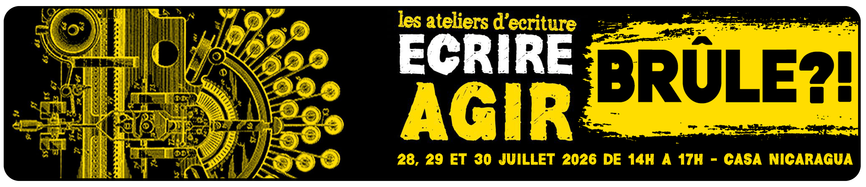 00 banderolle Ecrire agir brûle