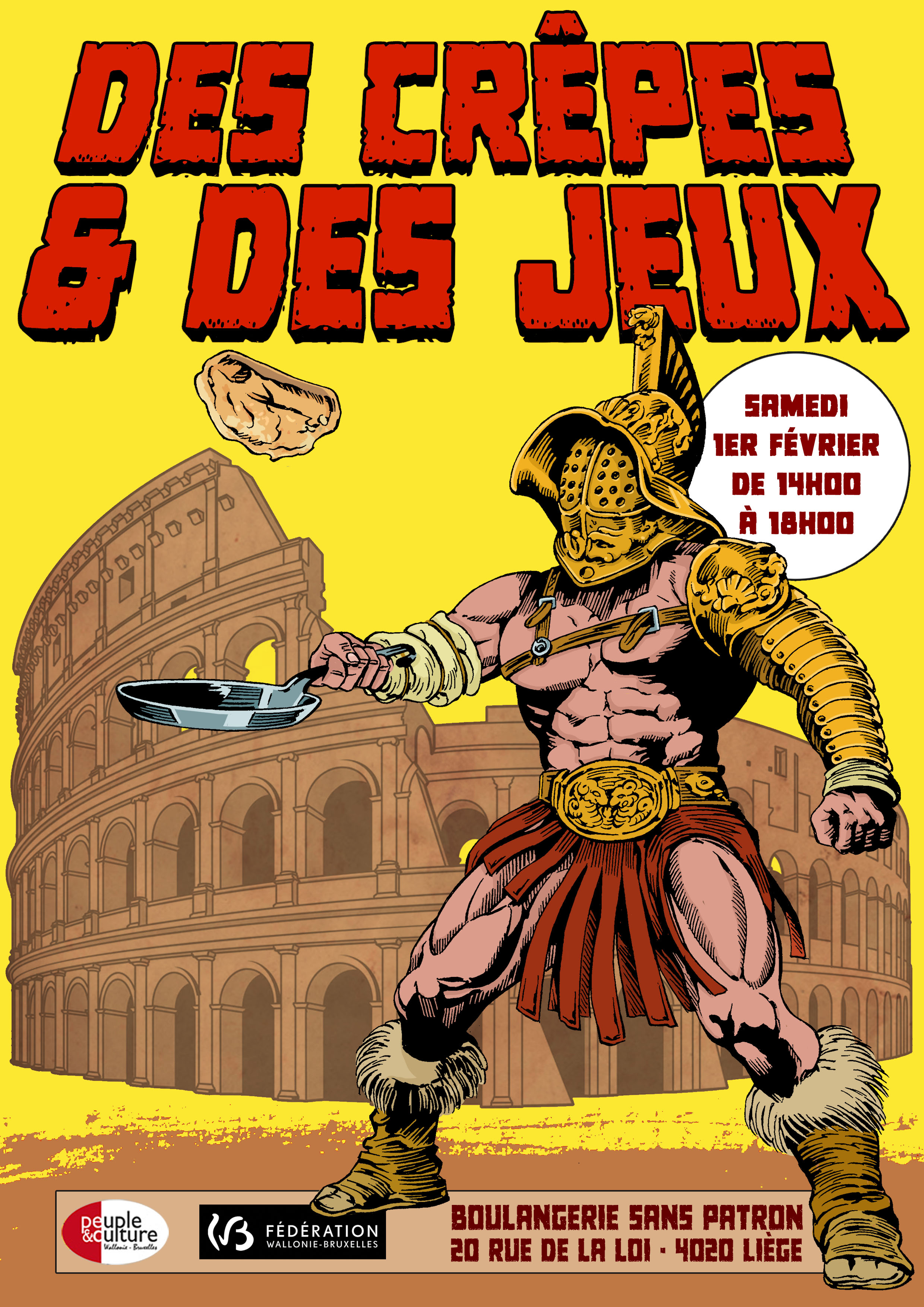 Poster Crêpes et jeux